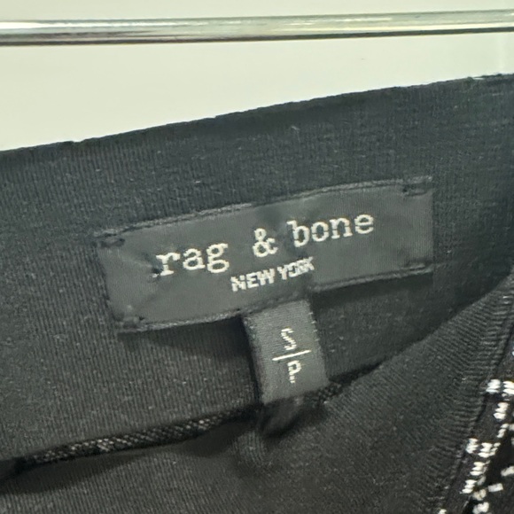 Rag & Bone Irina Kick Flare pants in black and white Houndstooth - Picture 2 of 3